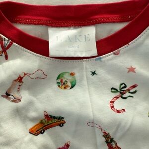 LAKE Kids Pajamas - Festive Red and White
